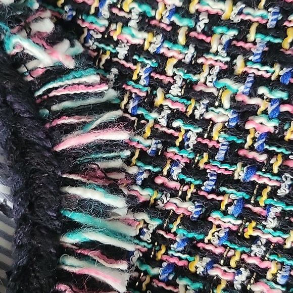 EUC J. Crew Lady Jacket in Multicolor Metallic Tweed with Braided Trim - Picture 7 of 10